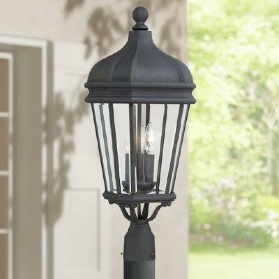 * | Best Pirce Minka Lavery Harrison 25 High Black Outdoor Post Light