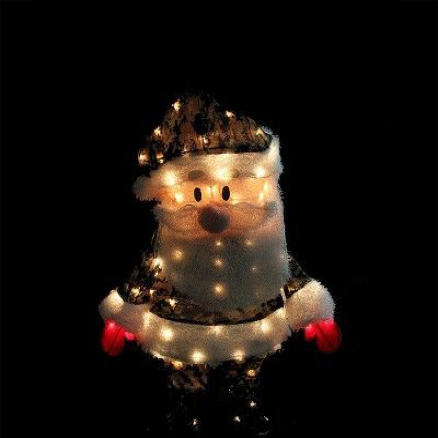 * | Discount Northlight 32 Pre-Lit Lane Camo Santa Claus Christmas Outdoor Decor Clear Lights