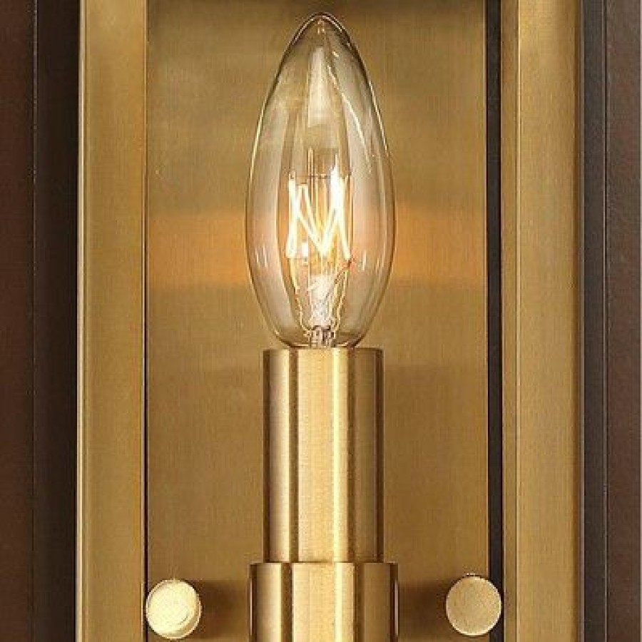 * | Budget Possini Euro Design Modern Outdoor Wall Light Fixture Oil Rubbed Bronze Brass 14 Double Box For Exterior House Porch Patio Deck