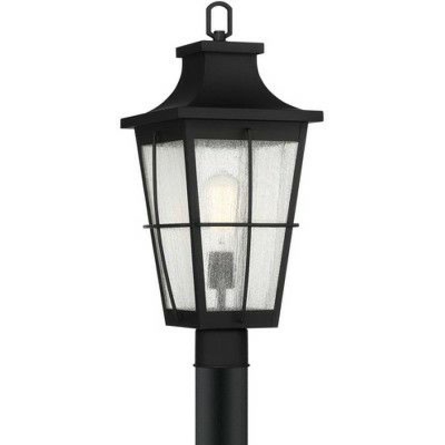 * | Discount John Timberland Modern Outdoor Post Light Black 19 1/2 Clear Seeded Tapered Glass Exterior House Porch Patio Outside Deck Garage