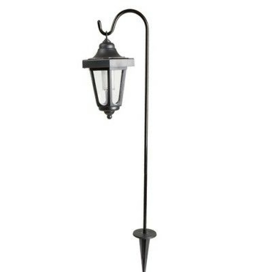 * | Discount Trademark Global Pure Garden Solar 10" Led Hanging Coach Outdoor Lantern Black Set Of 2