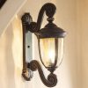 * | Best Reviews Of John Timberland Outdoor Wall Light Fixture Bronze Scroll 24 Champagne Hammered Glass For Exterior House Porch Patio