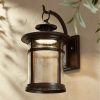 * | Hot Sale Franklin Iron Works Rustic Outdoor Wall Light Led Bronze Hanging Lantern Sconce Fixture For House Deck Porch Patio