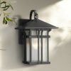 * | Wholesale John Timberland Mission Outdoor Wall Light Fixture Painted Bronze 10 1/2 Seeded Clear Glass Lantern For House Porch Patio Deck