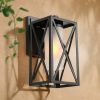 * | Best Reviews Of 12.2" Metal/Glass Outdoor Wall Lamp Black Lnc