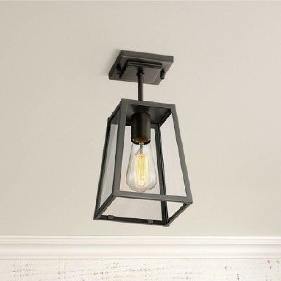 * | Best Pirce John Timberland Modern Outdoor Ceiling Light Fixture Mystic Black 6 Clear Glass Damp Rated For Exterior House Porch Patio