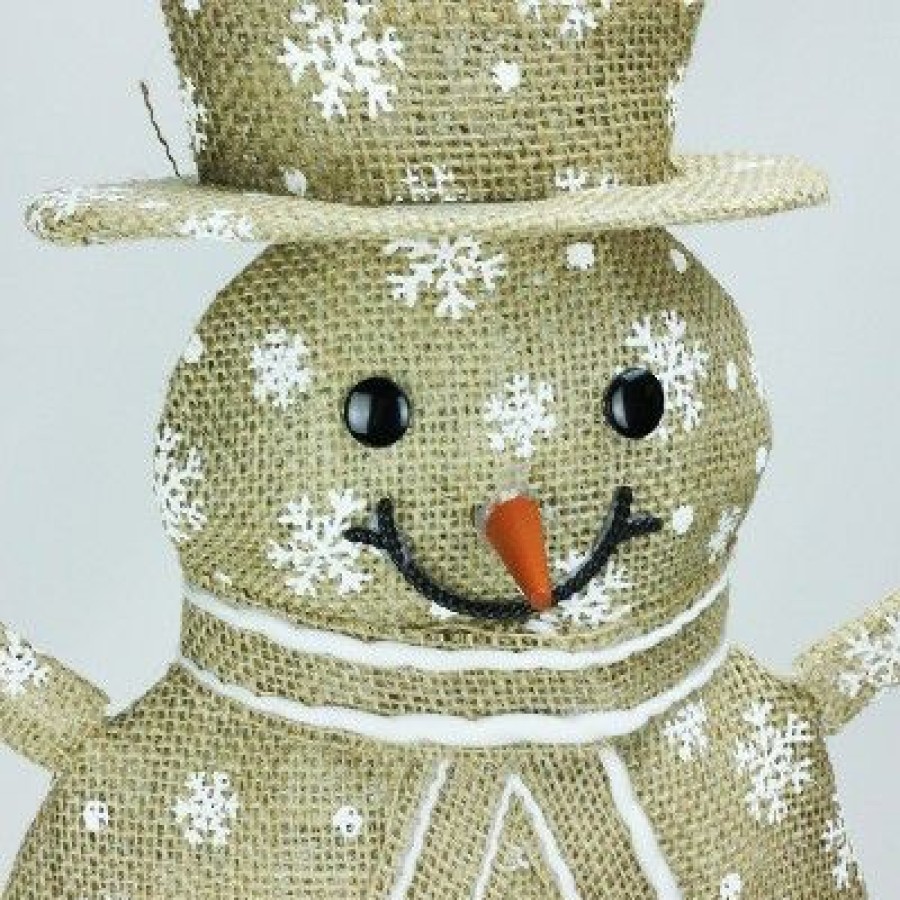 * | Cheap Northlight 24 Brown And White Lighted Snowflake Standing Snowman Christmas Outdoor Decor