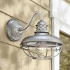 * | Cheap Franklin Iron Works Farmhouse Barn Light Fixture Galvanized Steel Open Cage 13 White Glass Diffuser Damp Rated For Porch Patio