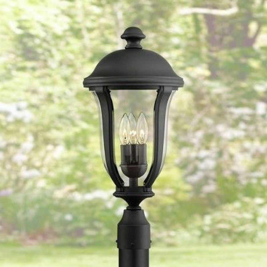 * | Budget John Timberland Traditional Outdoor Light Post Fixture Black 20 Clear Glass For Exterior Garden Yard Patio