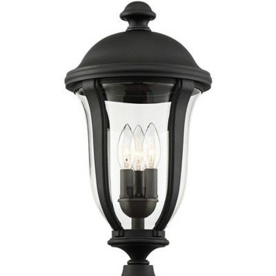 * | Budget John Timberland Traditional Outdoor Light Post Fixture Black 20 Clear Glass For Exterior Garden Yard Patio