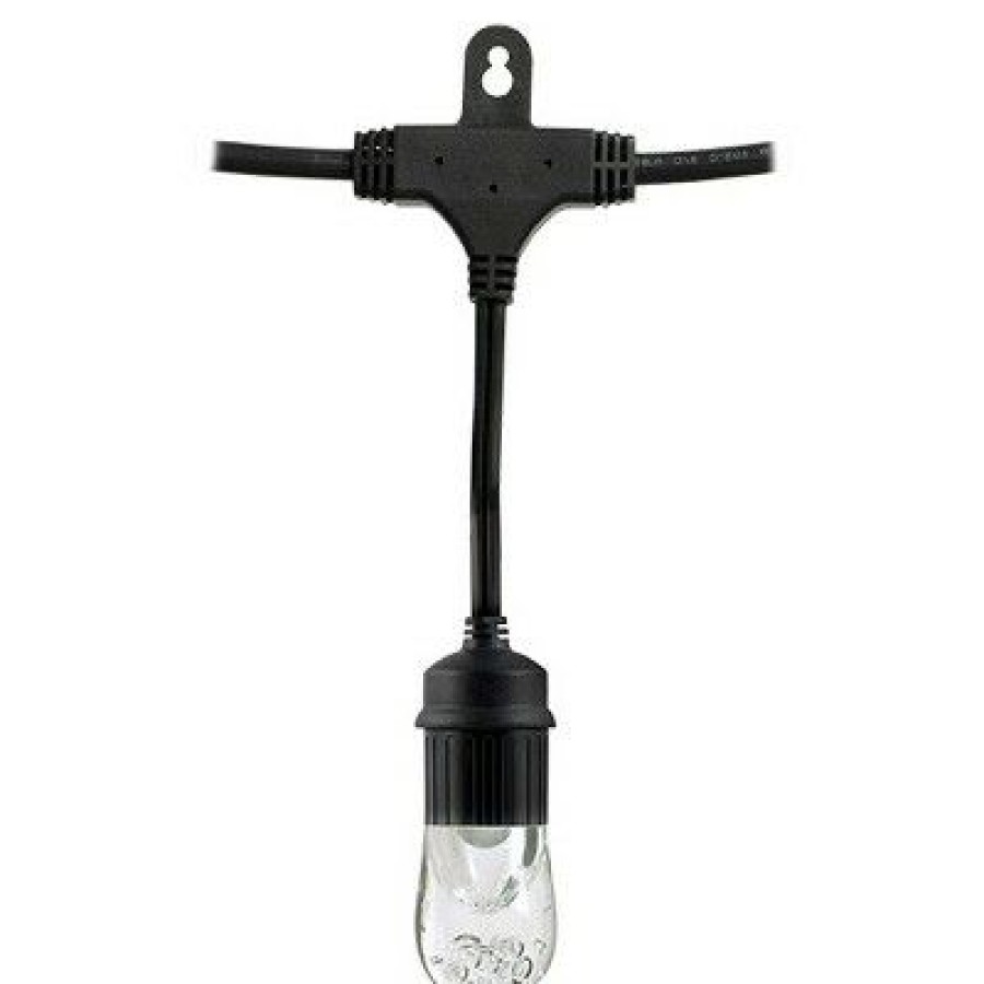 * | Hot Sale 6Ct Classic Cafe Outdoor String Lights Integrated Led Bulb Black Wire Enbrighten