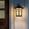 * | Buy 11.75" 1-Light Prairie Craftsman Style Stained Glass Outdoor Lantern Wall Sconce Bronze River Of Goods