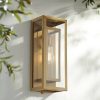 * | Top 10 Possini Euro Design Modern Contemporary Glam Outdoor Wall Light Fixture Brass Metal 16 1/4 Clear Glass Panel Exterior House Porch