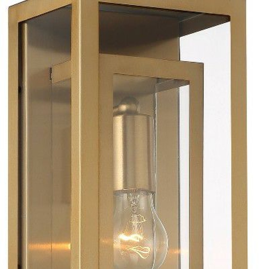 * | Top 10 Possini Euro Design Modern Contemporary Glam Outdoor Wall Light Fixture Brass Metal 16 1/4 Clear Glass Panel Exterior House Porch