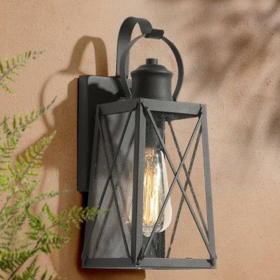 * | Best Deal 12.5 Metal/Glass "X" Outdoor Wall Lamp Lnc