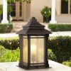 * | New Franklin Iron Works Outdoor Light Fixture Bronze 16.5 Textured Glass For Exterior House Porch Patio