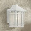 * | New Kathy Ireland Sierra Craftsman 11 H White Dusk-Dawn Outdoor Wall Light