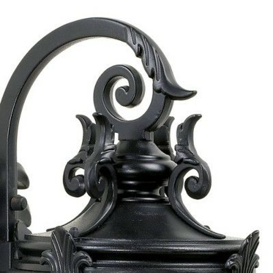 * | Outlet John Timberland Mediterranean Outdoor Wall Light Fixture Black Scroll Arm 21 1/2 Clear Hammered Glass For House Porch Patio