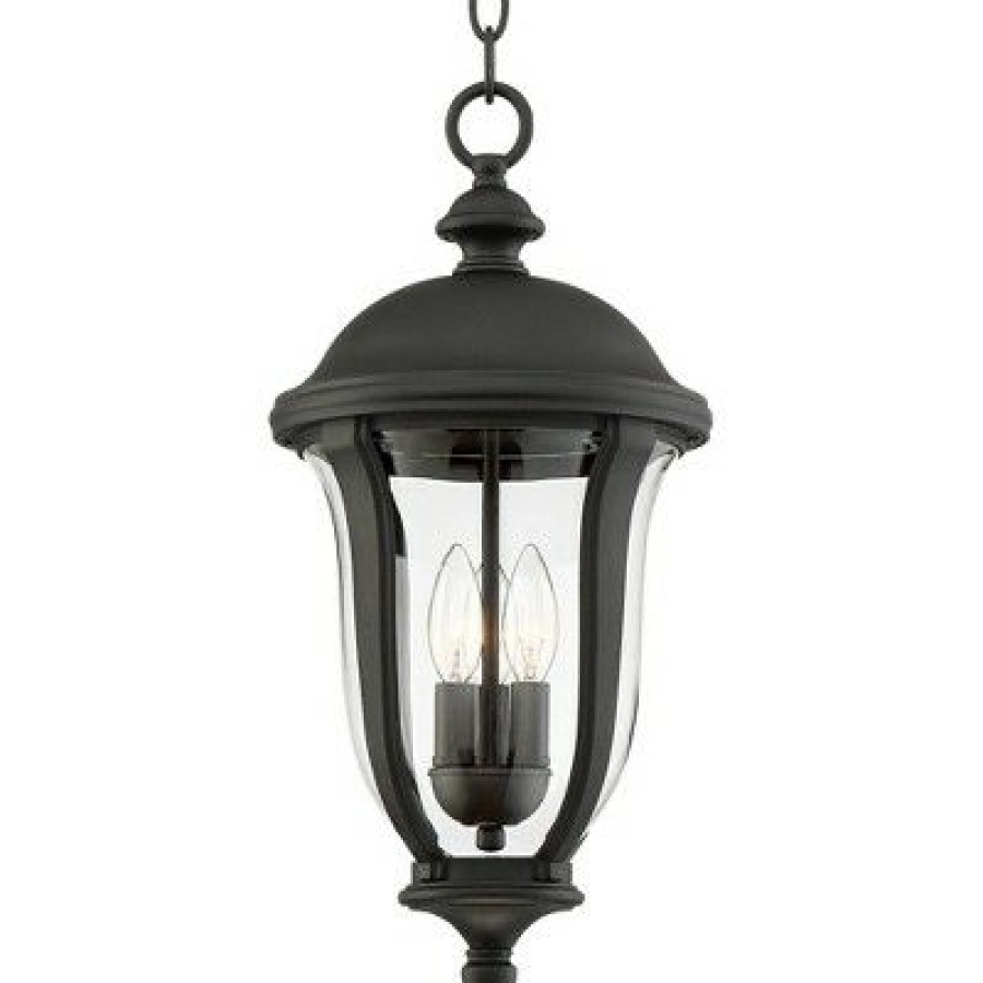 * | Best Sale John Timberland Traditional Outdoor Ceiling Light Hanging Black 20 Clear Glass For Exterior House Porch Patio Deck