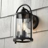 * | Best Sale John Timberland Modern Outdoor Wall Light Fixture Black 13 Cylindrical Glass For Exterior House Porch Patio Deck Entryway