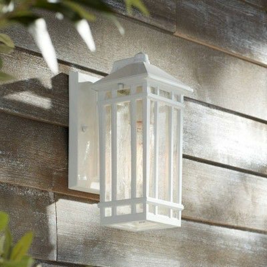 * | Budget Kathy Ireland Sierra Craftsman 10 High White Outdoor Wall Light