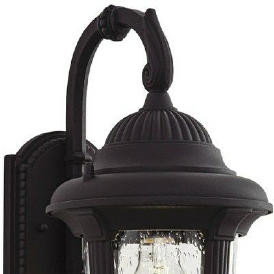 * | Discount John Timberland Traditional Outdoor Wall Light Fixture Carriage Style Black 14 1/2 Clear Seeded Glass For Exterior House Porch