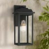 * | Buy John Timberland Traditional Outdoor Wall Light Fixture Textured Black Metal 15 1/4 Clear Glass Panel Exterior House Porch Patio