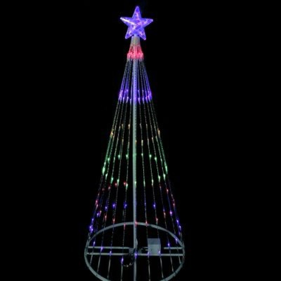 * | Best Pirce Northlight 4 Multi-Color Led Lighted Show Cone Christmas Tree Outdoor Decoration