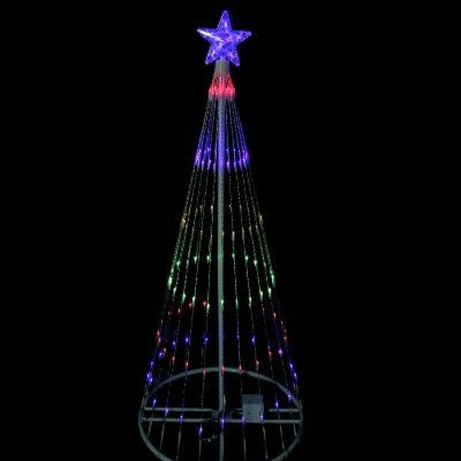 * | Best Pirce Northlight 4 Multi-Color Led Lighted Show Cone Christmas Tree Outdoor Decoration