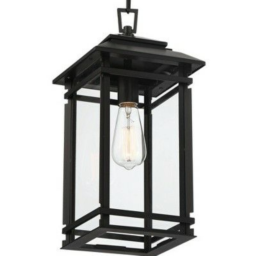 * | Top 10 John Timberland Mission Outdoor Hanging Ceiling Light Fixture Matte Black Metal 17 Clear Glass Panels Shade Exterior House Porch Patio