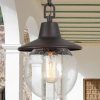 * | Cheap Globe Glass/Metal Outdoor Pendant Lamp Rusty Lnc