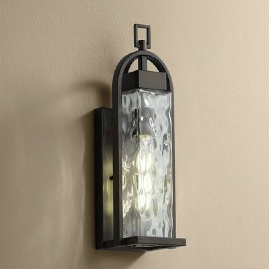 * | Top 10 Possini Euro Design Modern Outdoor Wall Light Fixture Bronze 16 1/4 Water Glass Panels For Exterior House Porch Patio Deck