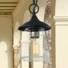 * | Wholesale 9.5" Metal/Glass Outdoor Pendant Light Black Lnc