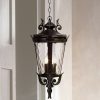 * | Cheap John Timberland Traditional Outdoor Ceiling Light Hanging Textured Black 23 3/4 Clear Hammered Glass Damp Rated For House Porch