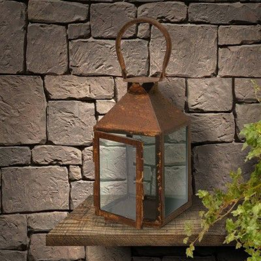 * | Outlet Garden Accents Artificial Lantern Rust 12" National Tree Company