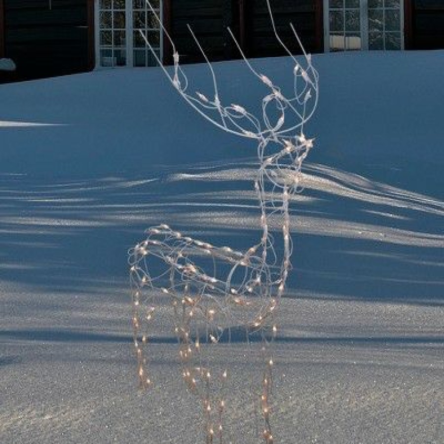 * | Best Deal Brite Star 46 White Lighted Standing Buck Outdoor Christmas Decoration