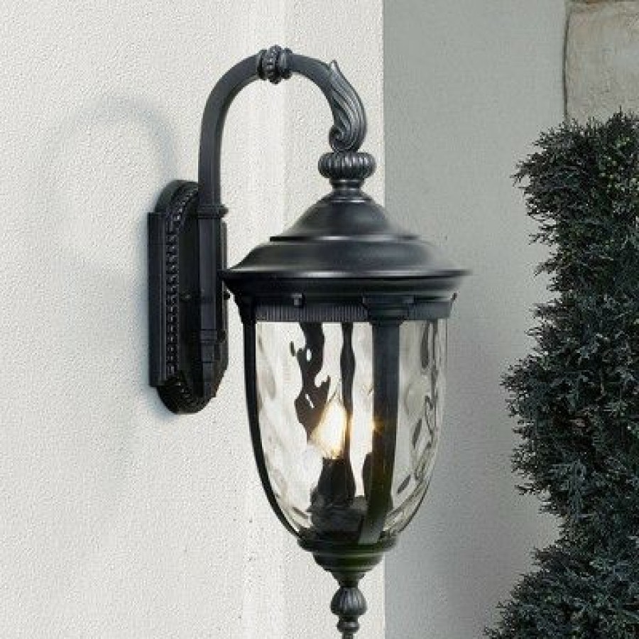 * | Coupon John Timberland Outdoor Wall Light Fixture Textured Black 20 1/2 Hammered Glass Exterior House Patio Porch