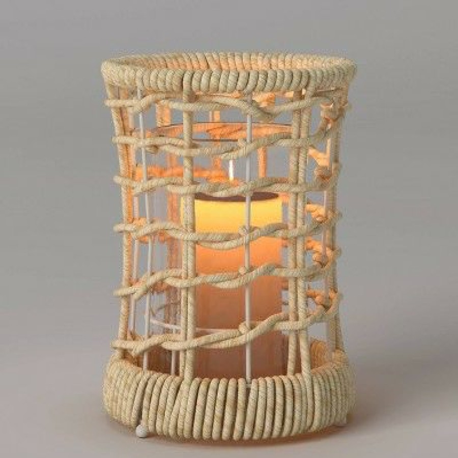 * | Cheap Threshold Designed W/Studio Mcgee Maize Outdoor Lantern Candle Holders Tan Threshold Designed With Studio Mcgee