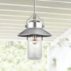 * | Outlet Feiss Boynton 15 1/2 H Brushed Steel Outdoor Hanging Light