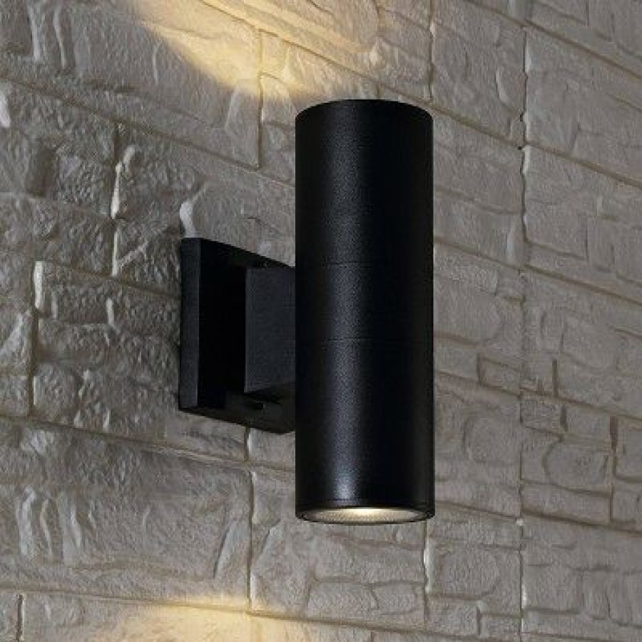 * | Hot Sale Jonathan Y 6" Led Metal/Glass Cylinder Outdoor Sconce With Black Jonathan Y