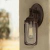 * | Deals Franklin Iron Works Vintage Industrial Outdoor Wall Light Fixture Bronze 15 Clear Glass Edison Bulb For Exterior House Porch