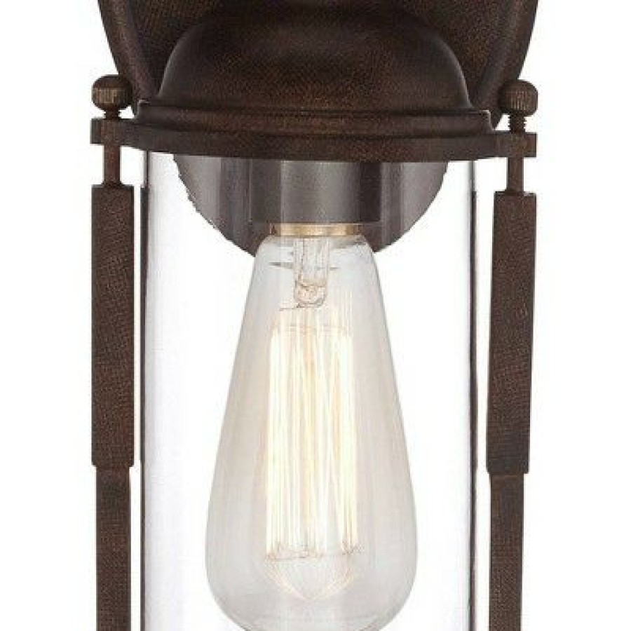 * | Deals Franklin Iron Works Vintage Industrial Outdoor Wall Light Fixture Bronze 15 Clear Glass Edison Bulb For Exterior House Porch