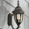 * | Cheap John Timberland Traditional Outdoor Wall Light Fixture Carriage Style Upbridge Black 19 1/8 Seeded Glass For Exterior House Porch