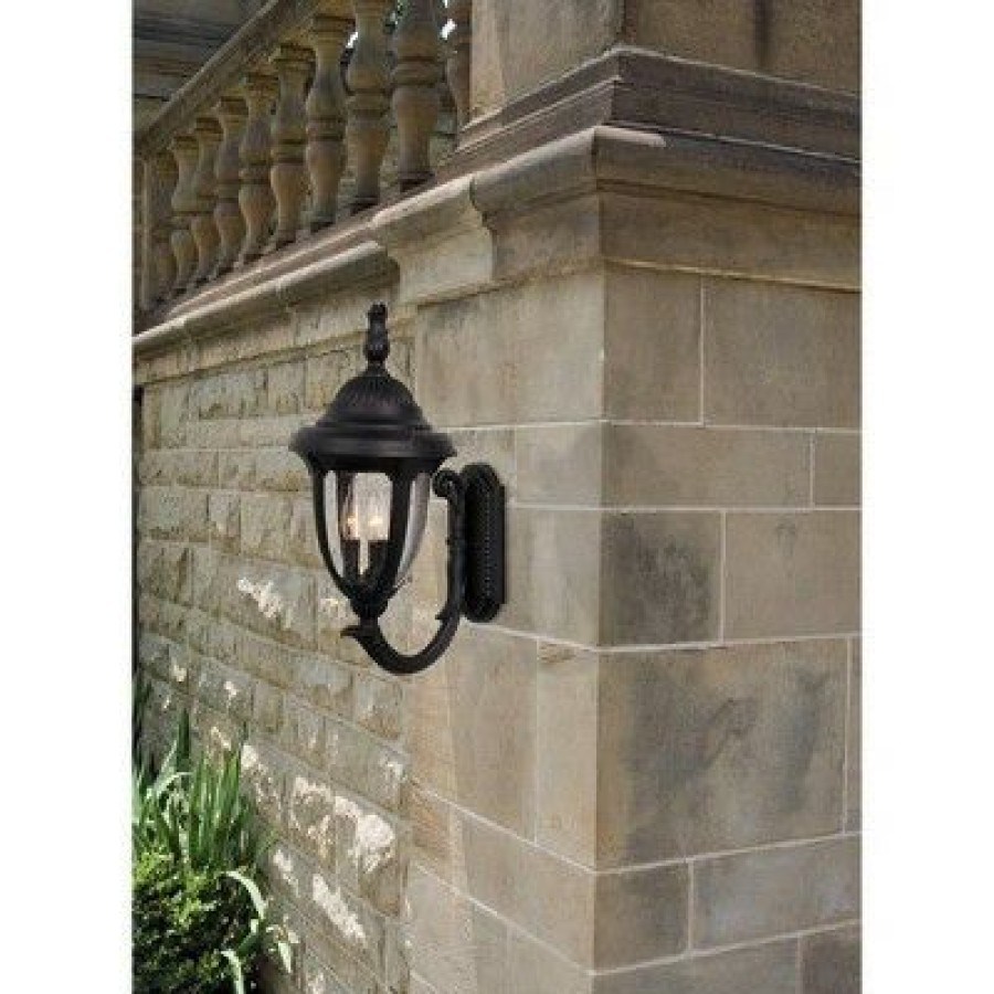 * | Cheap John Timberland Traditional Outdoor Wall Light Fixture Carriage Style Upbridge Black 19 1/8 Seeded Glass For Exterior House Porch