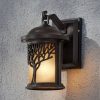 * | Cheapest John Timberland Rustic Outdoor Wall Light Fixture Bronze 9 1/2 Tree Etched Glass Sconce For Exterior House Deck Patio Porch Lighting