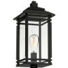 * | Budget John Timberland Mission Outdoor Post Light Fixture Matte Black Metal 19 1/2 Clear Glass For Exterior House Porch Patio Deck Home