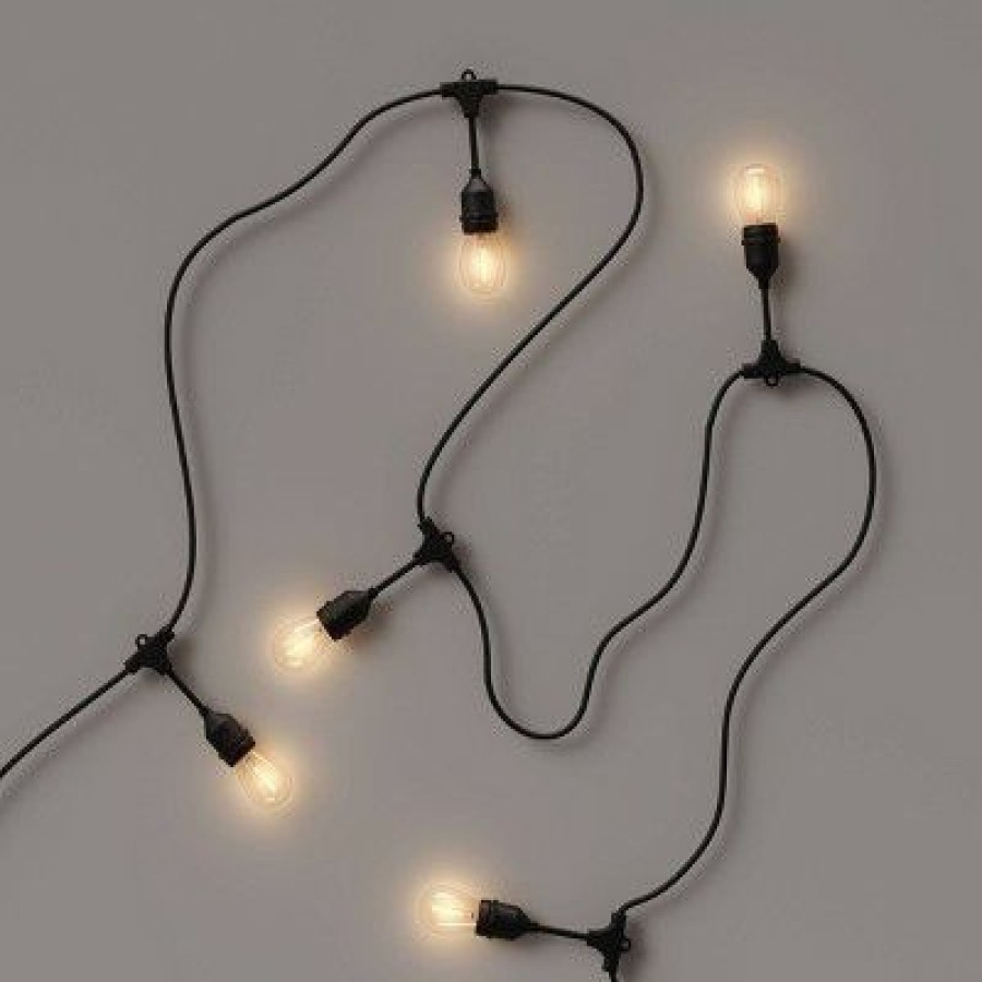 * | Flash Sale Smith & Hawken 10Ct Vintage Led Outdoor Drop String Lights With Tube Filaments Black Smith & Hawken