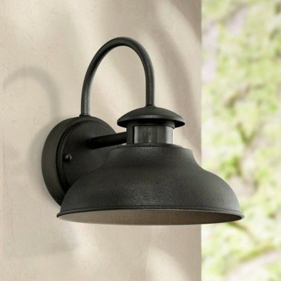 * | Promo John Timberland Outdoor Wall Light Fixture Urban Barn Black 9 Motion Security Sensor Dusk To Dawn For House Deck Patio Porch