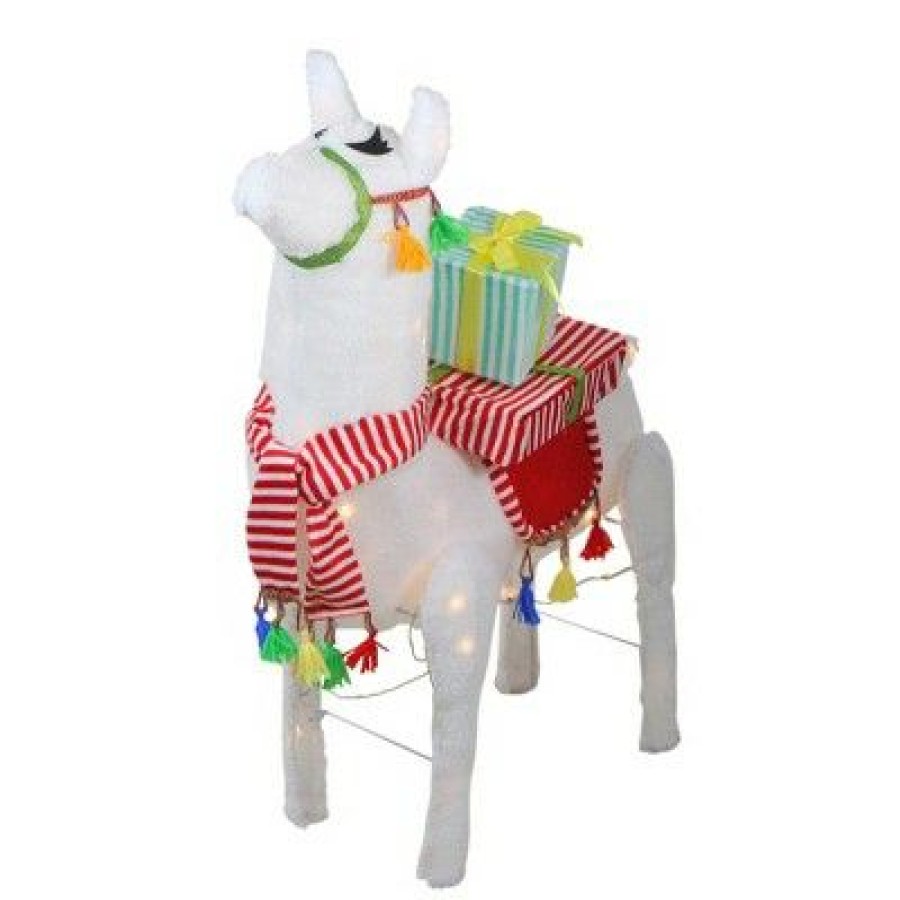 * | Best Reviews Of Northlight 31 Led Lighted Plush Fabric Llama With Gifts Christmas Outdoor Decoration