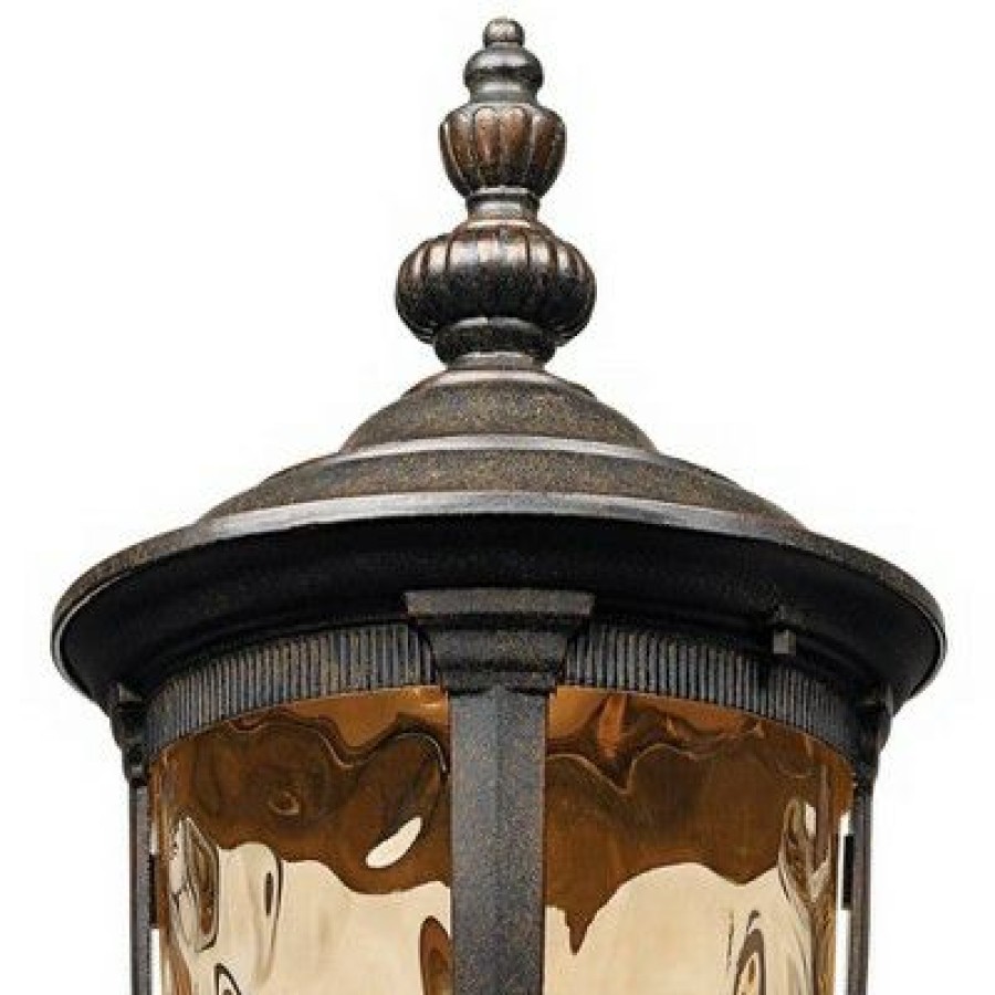 * | Deals John Timberland Post Light Veranda Bronze 21 Hammered Glass For Deck Porch Yard Patio